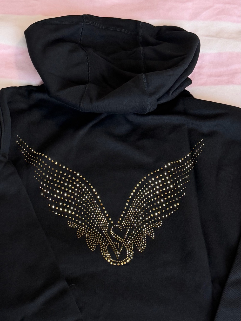 NEW Victoria's Secret X-LARGE BLACK ANGEL FASHION SHOW 2025 Hoodie,